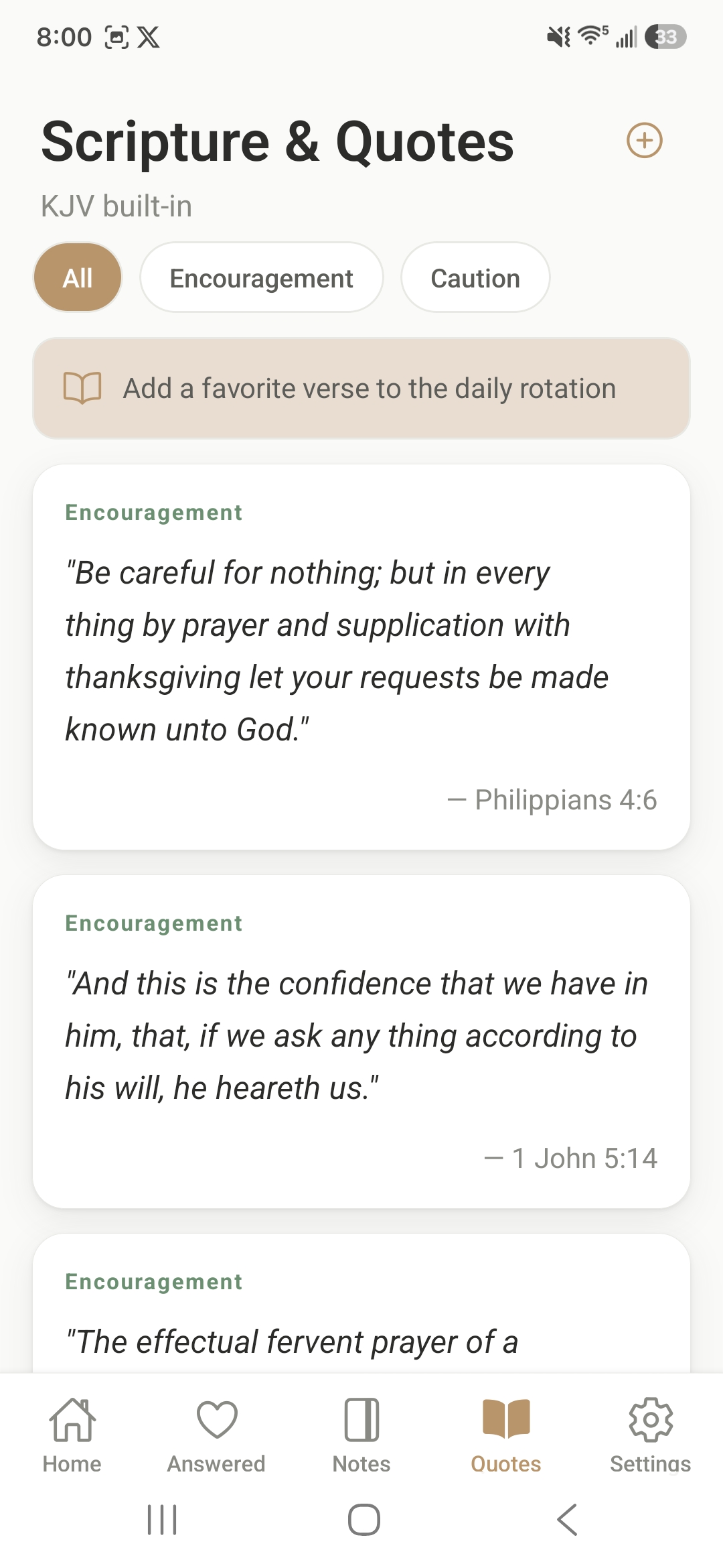 proseuchē daily quotes screen